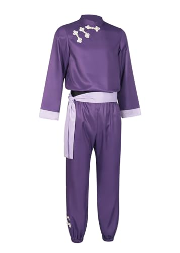 MengXin Anime Blue Lock Reo Mikage Cosplay-Kostüm, violett, chinesische Kung-Uniform, Halloween, personalisierbar, Lila, Größe XXL von MengXin