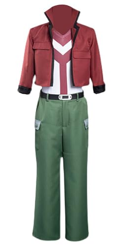 MengXin Anime EDENS ZERO Shiki Granbell Cosplay-Kostüm, komplettes Set, Uniform, Halloween-Kleidung, Rot, Größe XXL von MengXin