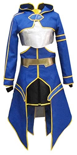 MengXin Anime Sword Art Online 2 Silica Cosplay Kostüm Maßgeschneidert Halloween (Groß, Blau) von MengXin