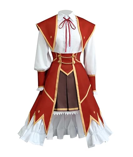 MengXin Anime Villainess Level 99 Yumiella Dolkness Cosplay-Kostüm für Damen, Uniform, Anzug, personalisierbar, Rot, Größe L von MengXin