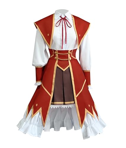 MengXin Anime Villainess Level 99 Yumiella Dolkness Cosplay-Kostüm für Damen, Uniform, Anzug, personalisierbar, Rot, Größe XL von MengXin