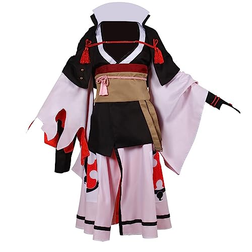 MengXin Game Guilty Gear Baiken, Cosplay-Kostüm, Uniform, Outfit für Damen und Mädchen, Kimono, Halloween, Anpassen (schwarz, klein) von MengXin