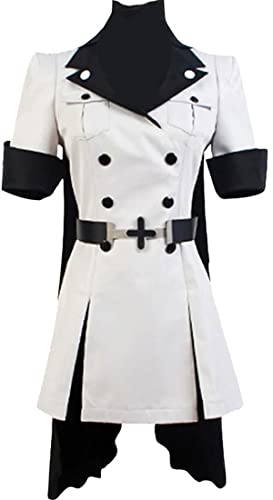 MengXin Kame Ga Kill! Esdese Esdeath Cosplay Kostüm Empire General Apparel Full Set Uniform Outfit Halloween (XL, Weiß) von MengXin