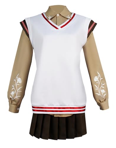 MengXin Project Sekai Buntes Bühnen-Kusanagi Nene Cosplay-Kleid, Uniform, Kostüm, Halloween, Weiß, Größe XL von MengXin