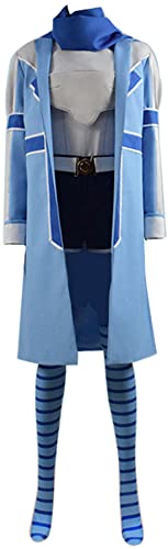 MengXin Sally Risa Shiramine Cosplay Kostüm Blue Bofuri Outfit für Halloween Party (X-Small, Blue) von MengXin