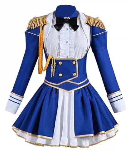 MengXin Uma Musume Pretty Derby Daiwa Scarlet Cosplay Kostüm Anime Uniformen Kleid Hallowen Damenanzug (Blau, XL) von MengXin