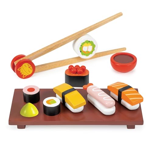Mentari Spielzeug – Sushi-Set – 11-teiliges Holznahrungs-Set für Kinder – enthält Sushi, Sojasauce, Wasabi und Essstäbchen – fördert fantasievolles Spielen, Feinmotorik, kulturelle Erkundung – ab 3 Mentari Spielzeug – Sushi-Set – 11-teiliges Holznahrungs-Set für Kinder – enthält Sushi, Sojasauce, Wasabi und Essstäbchen – fördert fantasievolles Spielen, Feinmotorik, kulturelle Erkundung – ab 3 von Mentari