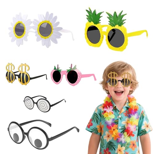 Menwings 6 Paar lustige sonnenbrille, Hawaiian partybrille, sonnenbrille festival, brille party sonnenbrille Menwings 6 Paar lustige sonnenbrille, Hawaiian partybrille, sonnenbrille festival, brille party sonnenbrille von Menwings