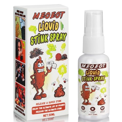 Meoeot Extra Stark Stinky Spray, Flüssiges Stinkspray, Super Scherz Spray Für Ultimative Halloween Party, Erwachsenen Streich Party Stinkspray, Simulierter Stinky, 1 Stück, 30ml von Meoeot