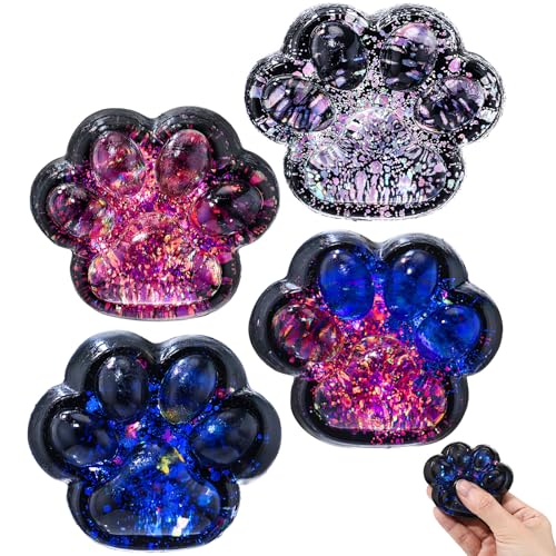 Meooeck 4 Stück Katzenpfoten-Stressabbau-Quetschspielzeug, weiche Katzenpfoten-Squishies, klebrig, handgefertigt, Kawaii, federnd, Stressabbau, sensorisches Spielzeug, Geschenke, Neuheit, geeignet für Meooeck 4 Stück Katzenpfoten-Stressabbau-Quetschspielzeug, weiche Katzenpfoten-Squishies, klebrig, handgefertigt, Kawaii, federnd, Stressabbau, sensorisches Spielzeug, Geschenke, Neuheit, geeignet für von Meooeck
