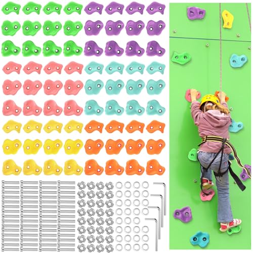Meooeck 72-teiliges Kletterhalter-Set für Kinder, bunte Griffe mit Befestigungsschrauben und Hardware für Heimwerker, Innen- und Außenbereich, Hinterhof, Spielplatz, Spielset, Schulanfang Meooeck 72-teiliges Kletterhalter-Set für Kinder, bunte Griffe mit Befestigungsschrauben und Hardware für Heimwerker, Innen- und Außenbereich, Hinterhof, Spielplatz, Spielset, Schulanfang von Meooeck