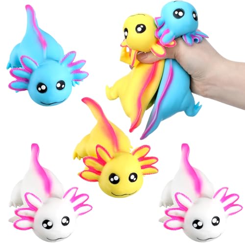 Meooeck Squisheez Axolotl Spielzeug, Geschenk, Mini-Tierspielzeug zum Stressabbau, Axolotl, sensorisches lustiges und niedliches Spielzeug für Kawaii, Stressabbau, Geschenke, Partygeschenke, 6 Stück Meooeck Squisheez Axolotl Spielzeug, Geschenk, Mini-Tierspielzeug zum Stressabbau, Axolotl, sensorisches lustiges und niedliches Spielzeug für Kawaii, Stressabbau, Geschenke, Partygeschenke, 6 Stück von Meooeck