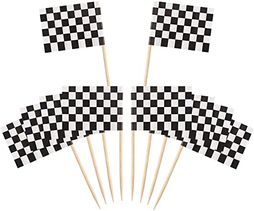120 Pack karierte Rennflagge Zahnstocher Cupcake Picks Zahnstocher Fahnen Abendessen Flaggen Race Car Cake Toppers Dekorationen Partyzubehör 120 Pack karierte Rennflagge Zahnstocher Cupcake Picks Zahnstocher Fahnen Abendessen Flaggen Race Car Cake Toppers Dekorationen Partyzubehör von Meooyo