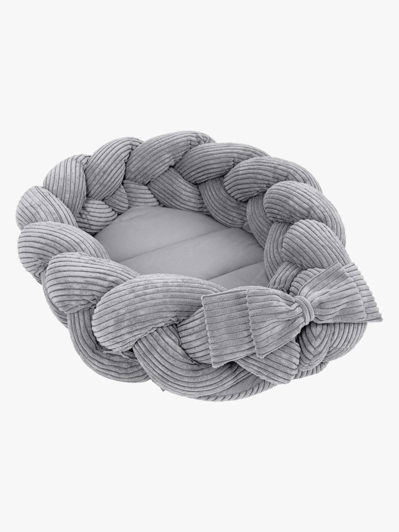MeowBaby Aesthetic Babynest mit geflochtenem Schutz, Grey MeowBaby Aesthetic Babynest mit geflochtenem Schutz, Grey von MeowBaby