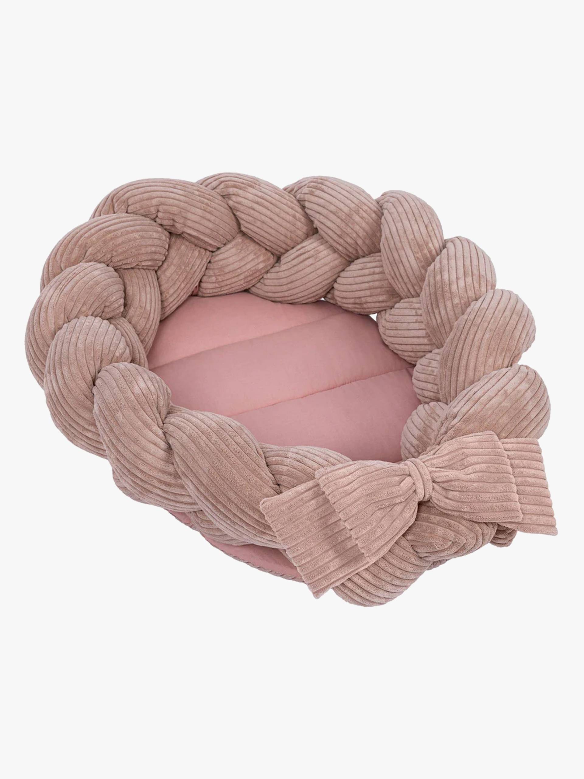 MeowBaby Aesthetic Babynest mit geflochtenem Schutz, Powder Pink MeowBaby Aesthetic Babynest mit geflochtenem Schutz, Powder Pink von MeowBaby