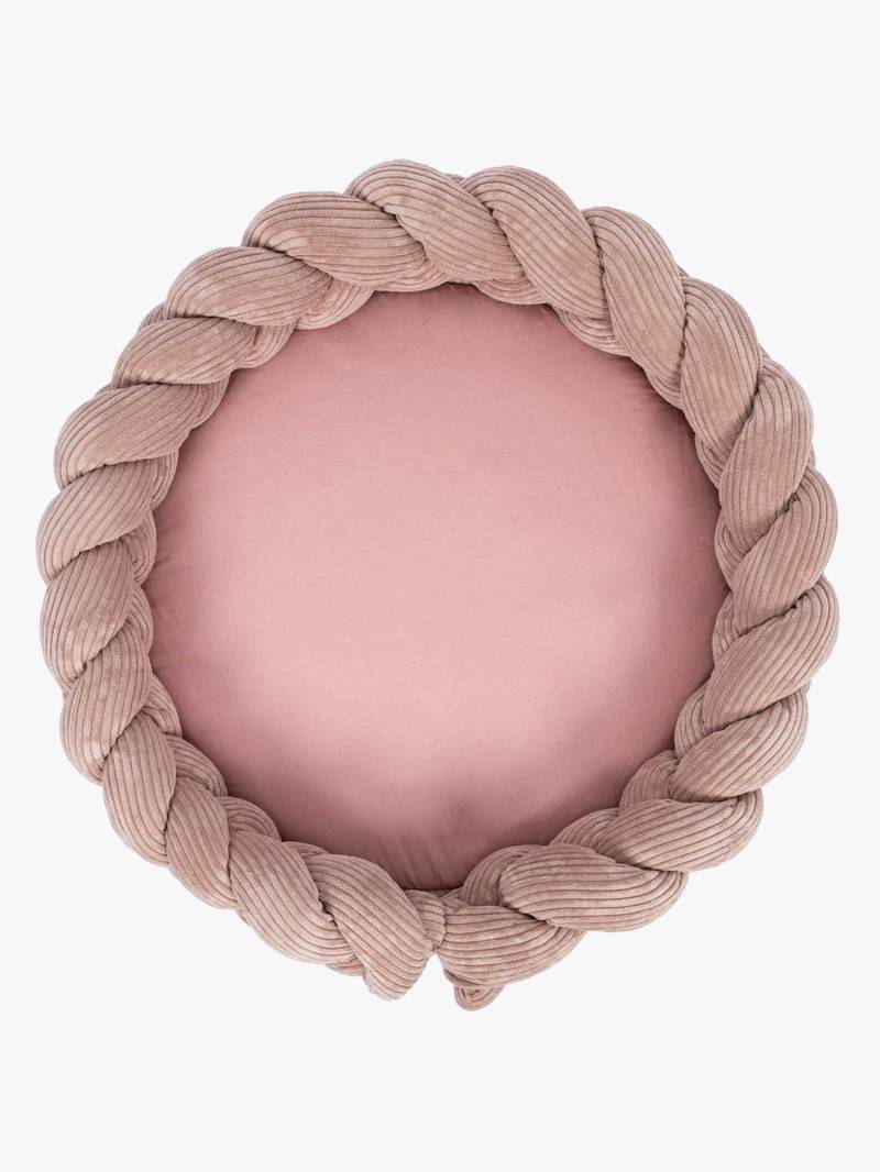 MeowBaby Aesthetic Babynest mit geflochtenem Schutz & Spielteppich, Powder Pink MeowBaby Aesthetic Babynest mit geflochtenem Schutz & Spielteppich, Powder Pink von MeowBaby