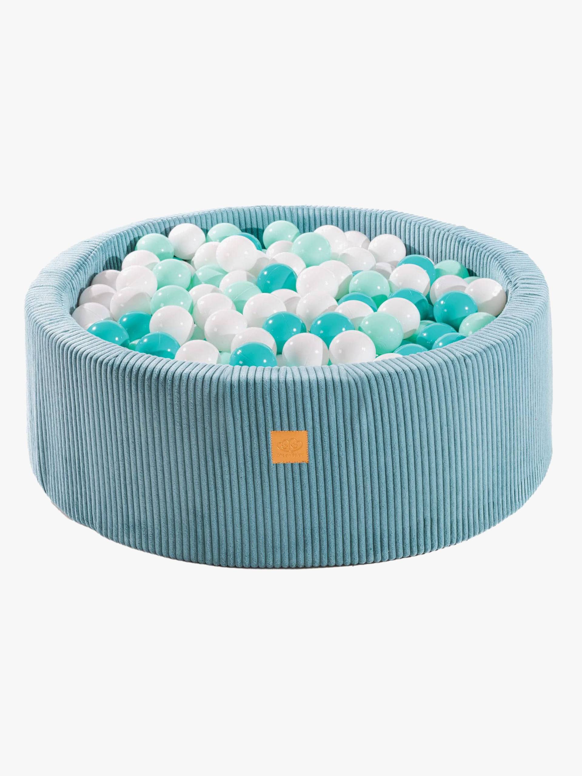 MeowBaby Aesthetic Bällebad Ecru, White/Mint von MeowBaby