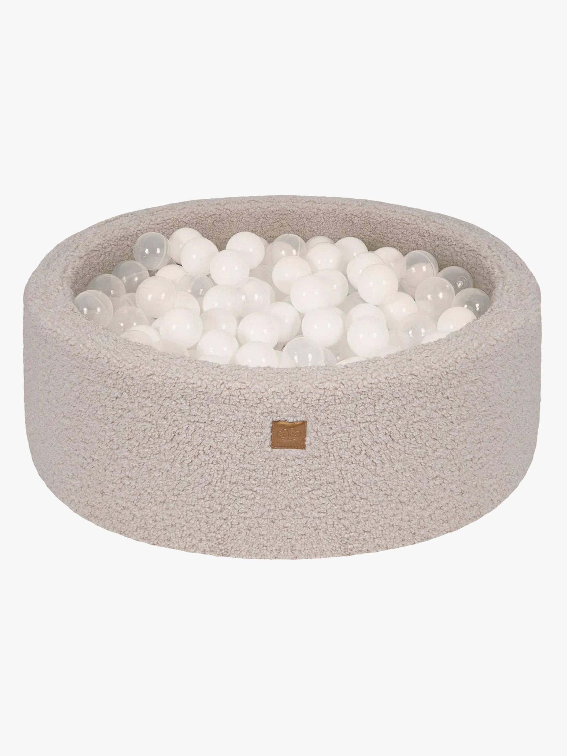 MeowBaby Bearly Bällebad Rund, Light Grey von MeowBaby