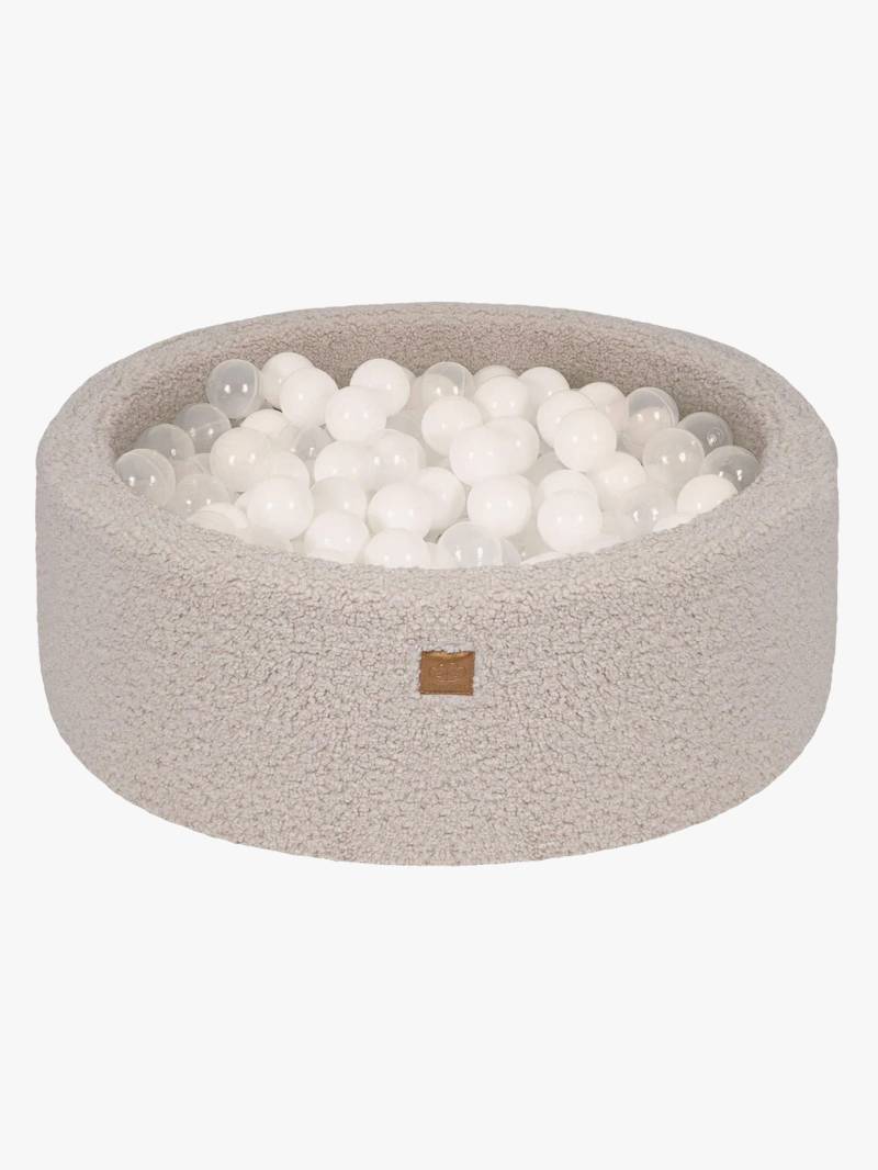 MeowBaby Bearly Bällebad Rund, Light Grey von MeowBaby