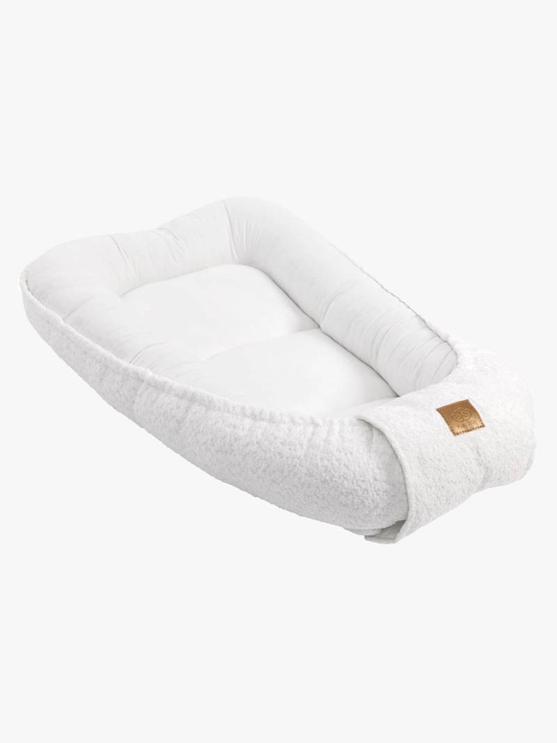MeowBaby Boucle Babynest, White von MeowBaby