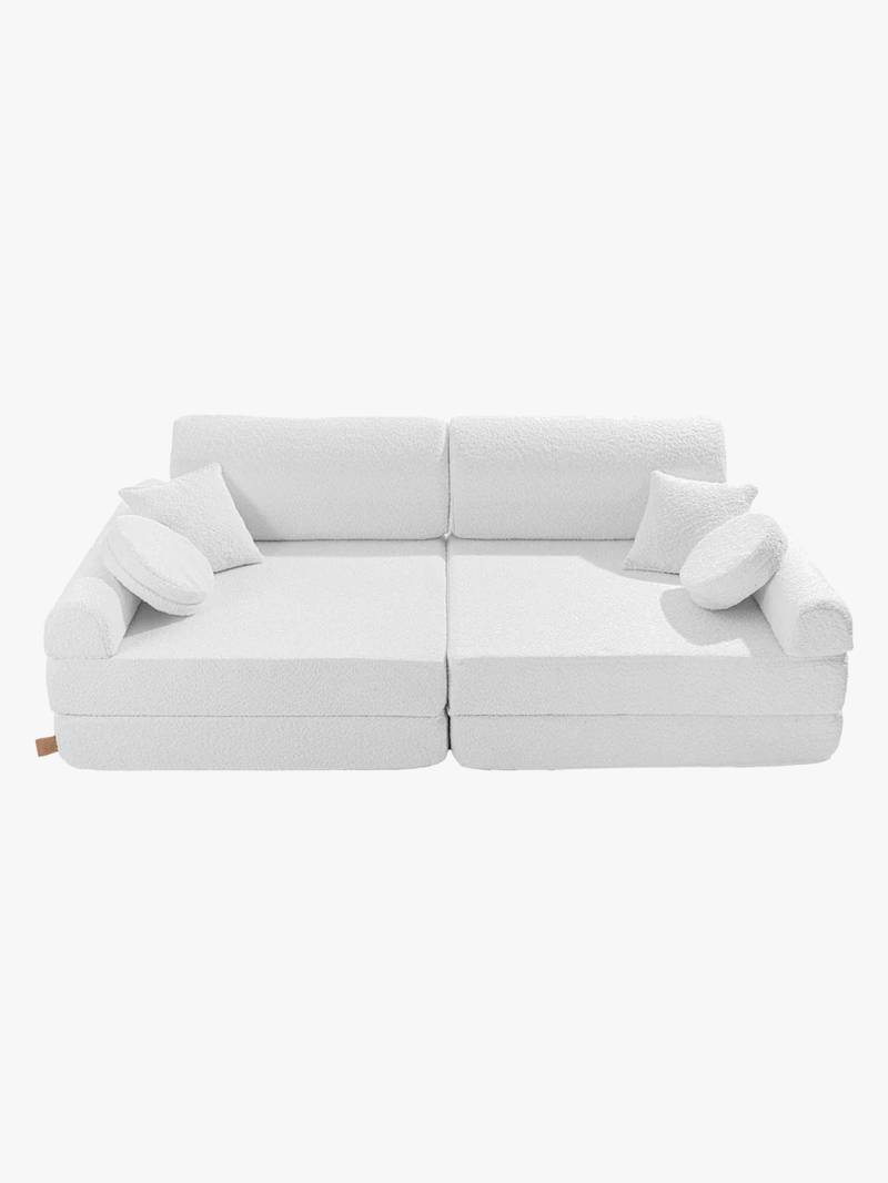 MeowBaby Boucle Premium Sofa, White, Kindersofa, Kindercouch, Kinder von MeowBaby