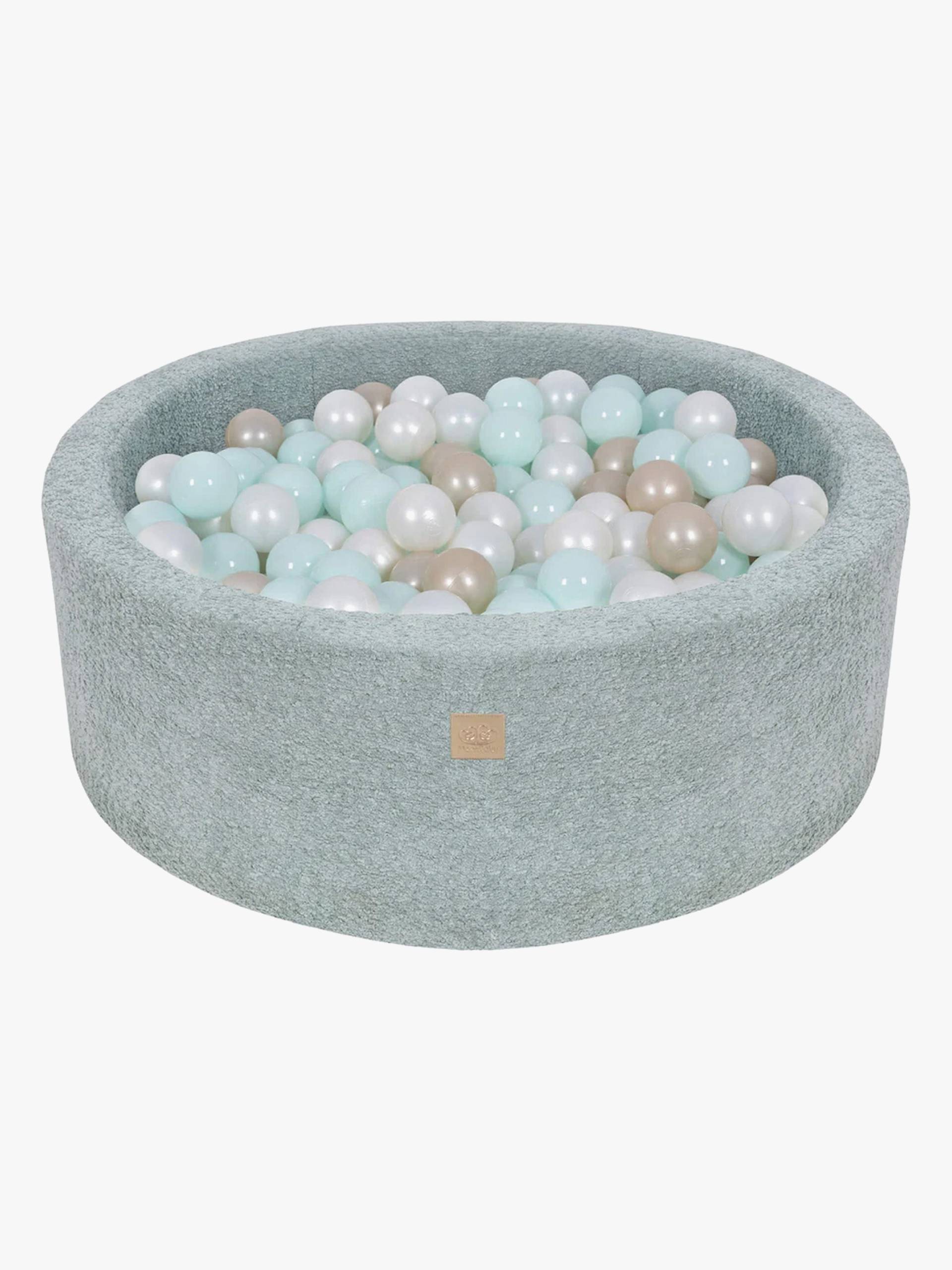 MeowBaby Boucle  Rund Bällebad, Fresh Mint von MeowBaby