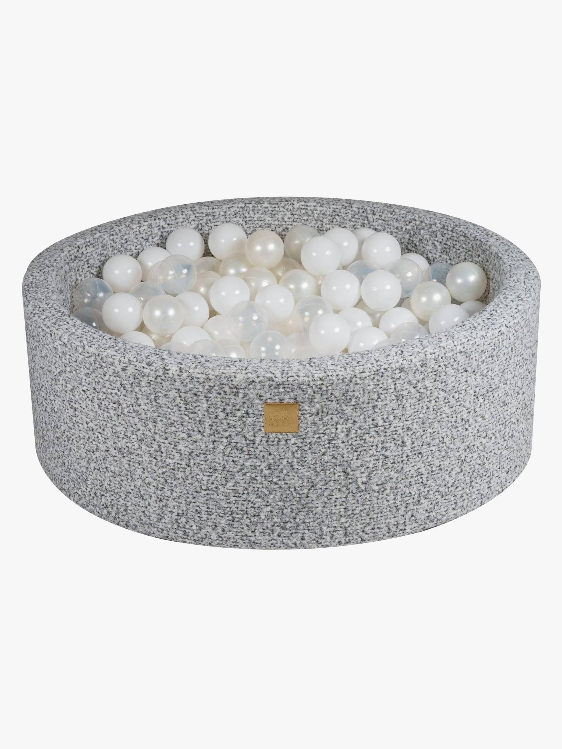 MeowBaby Boucle  Rund Bällebad, Marled Grey von MeowBaby