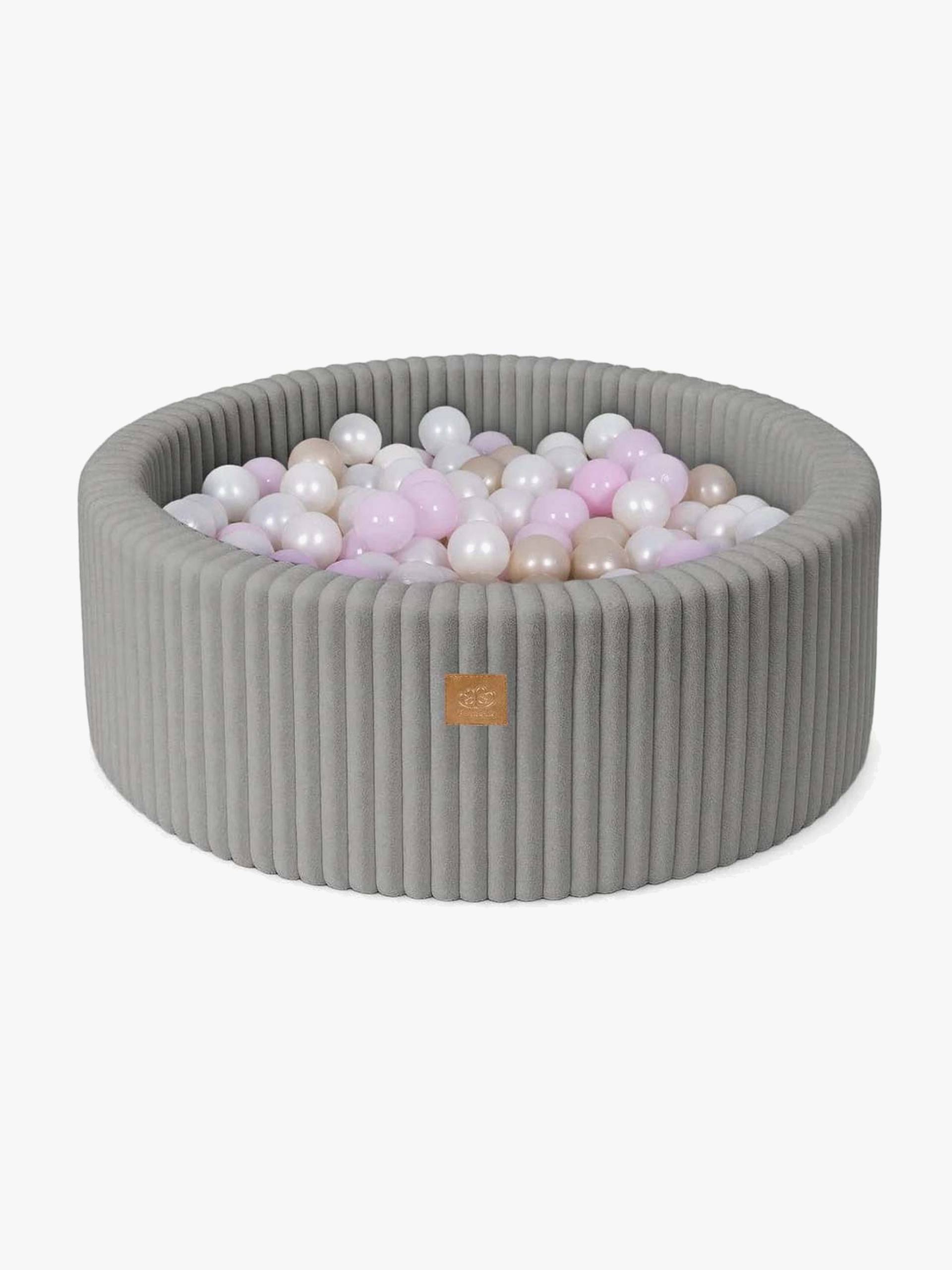 MeowBaby Churros Bällebad Moon Grey, Pink/Gold von MeowBaby