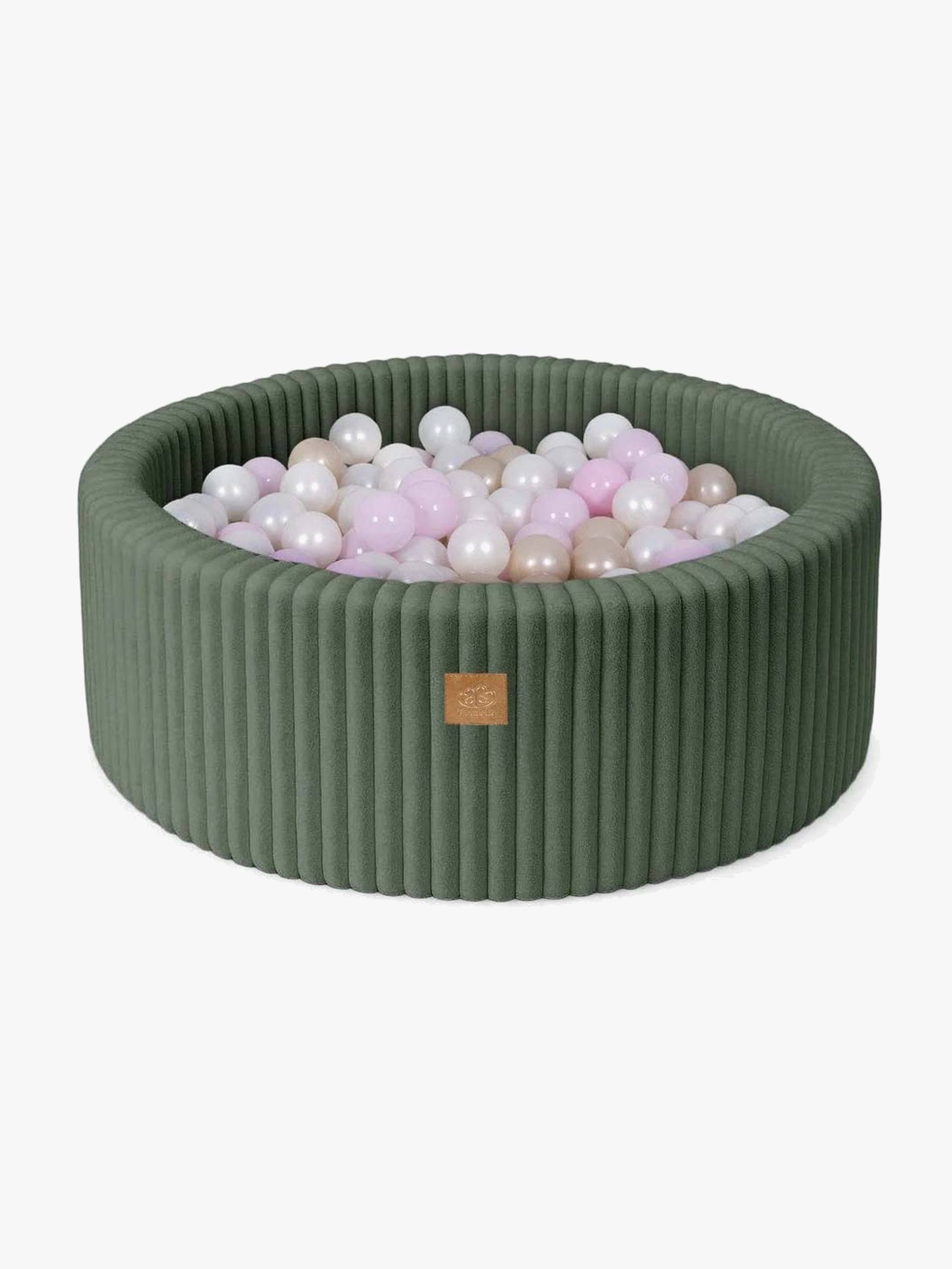 MeowBaby Churros Bällebad Olive Green, Pink/Gold von MeowBaby