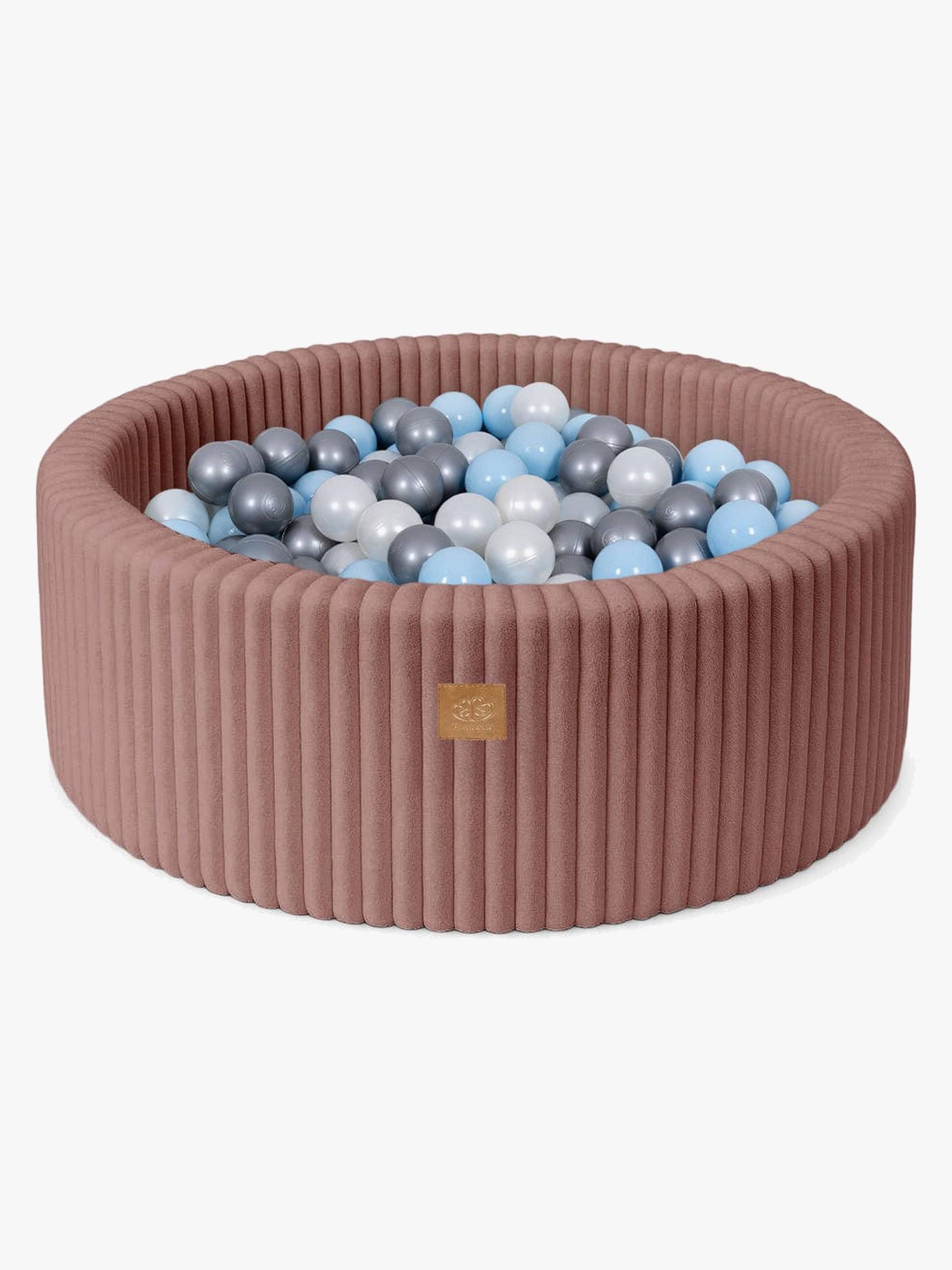 MeowBaby Churros Bällebad Ruby Pink, Blue/Silver von MeowBaby