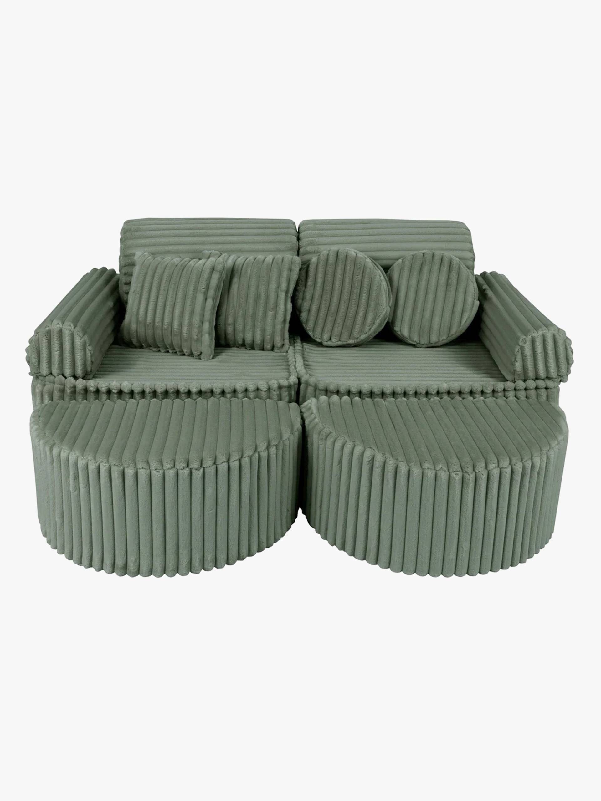 MeowBaby Churros Sofa Max, Olive Sage Green, Kindersofa, Kindercouch, Kinder von MeowBaby