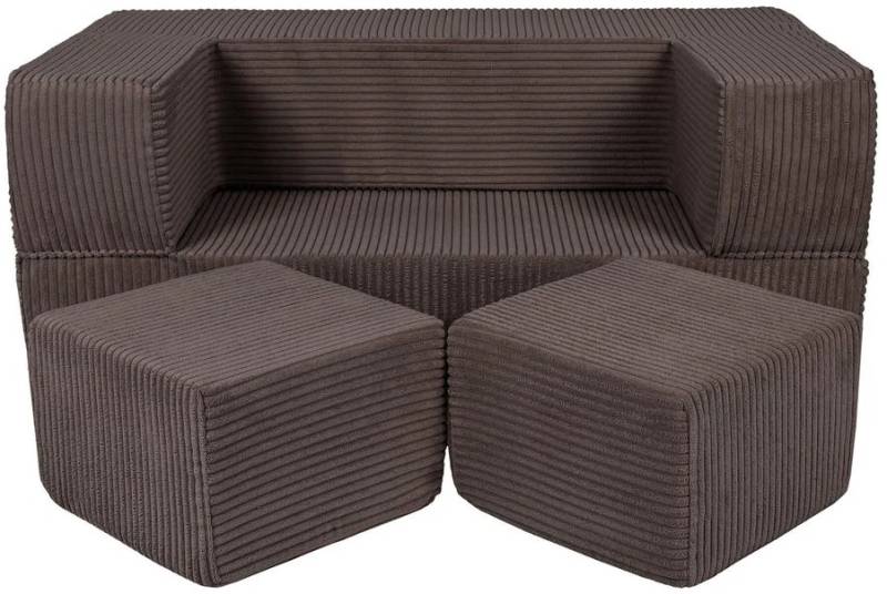 Meowbaby Play Aesthetic Cube Modul-Sofa, Braun, Kindersofa, Kindercouch, Kinder von MeowBaby