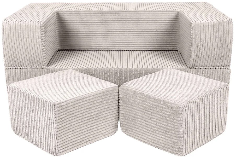 Meowbaby Play Aesthetic Cube Modul-Sofa, Ecru, Kindersofa, Kindercouch, Kinder von MeowBaby