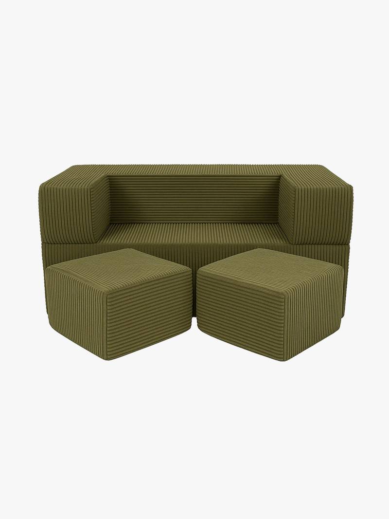 Meowbaby Aesthetic Cube Sofa, Khaki, Kindersofa, Kindercouch, Kinder von MeowBaby