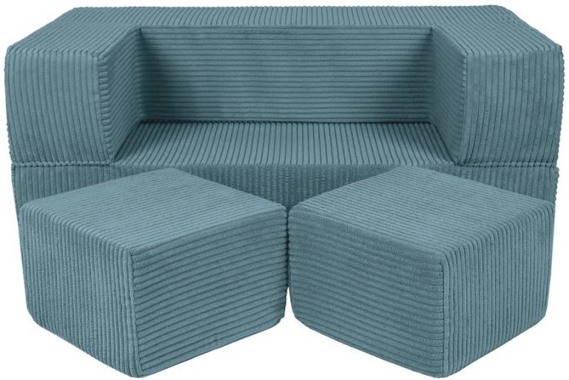 Meowbaby Play Aesthetic Cube Modul-Sofa, Türkis, Kindersofa, Kindercouch, Kinder von MeowBaby