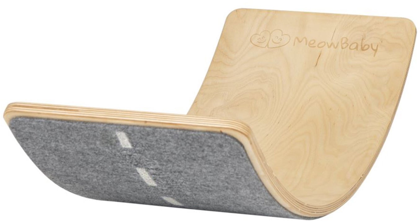 Meowbaby Balancebrett Autobahn, Grau/Natur Meowbaby Balancebrett Autobahn, Grau/Natur von MeowBaby