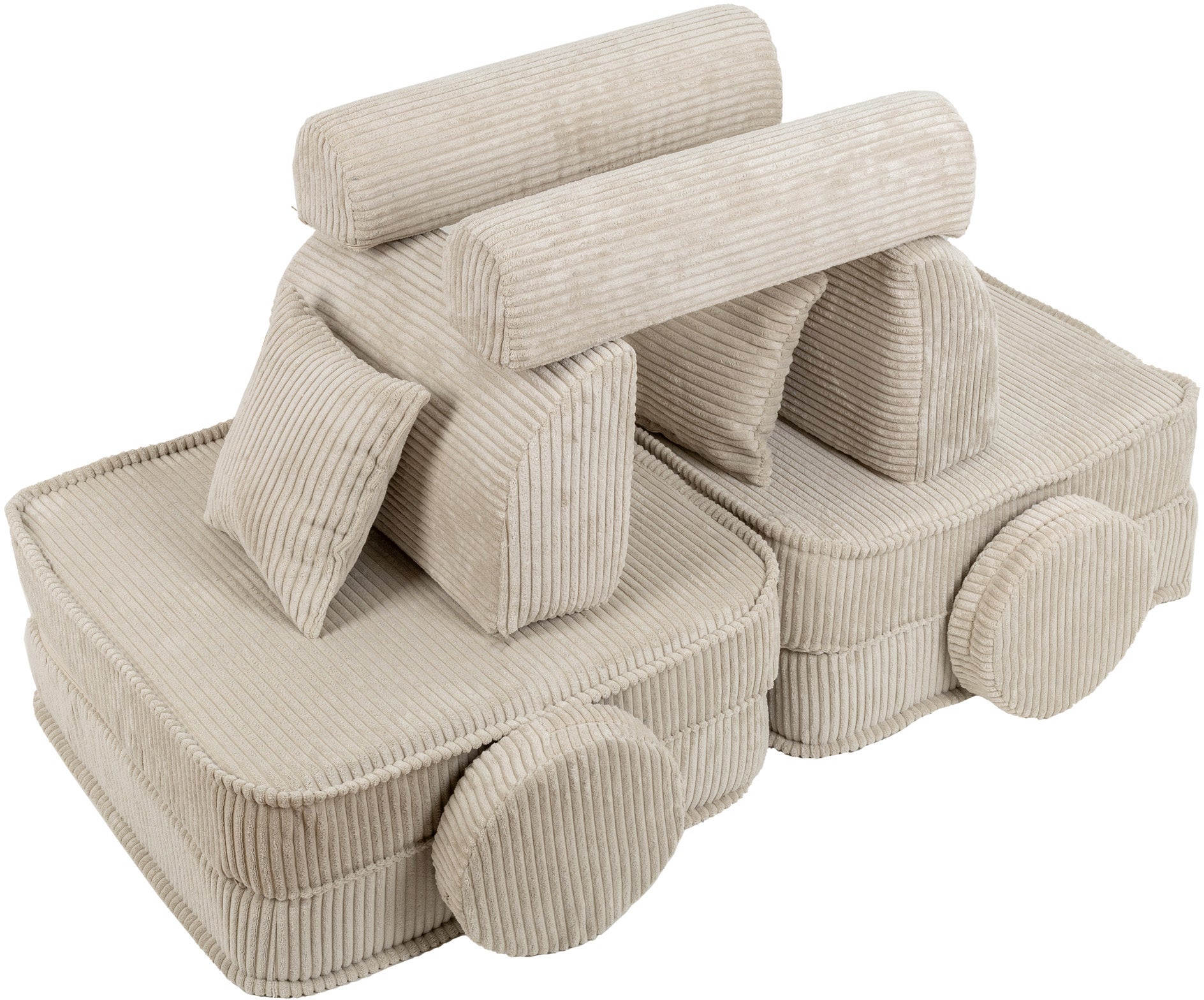 Meowbaby Play Pocket Zusammenbaubares Sofa Plus Aesthetic, Ecru, Kindersofa, Kindercouch, Kinder Meowbaby Play Pocket Zusammenbaubares Sofa Plus Aesthetic, Ecru, Kindersofa, Kindercouch, Kinder von MeowBaby