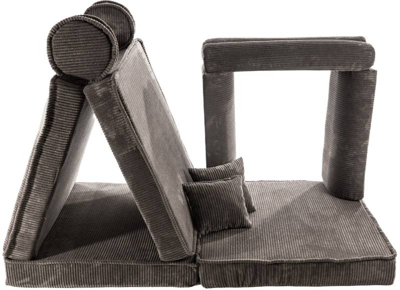 Meowbaby Play Premium Modulares Sofa Cord 80x50 cm, Braun, Kindersofa, Kindercouch, Kinder von MeowBaby
