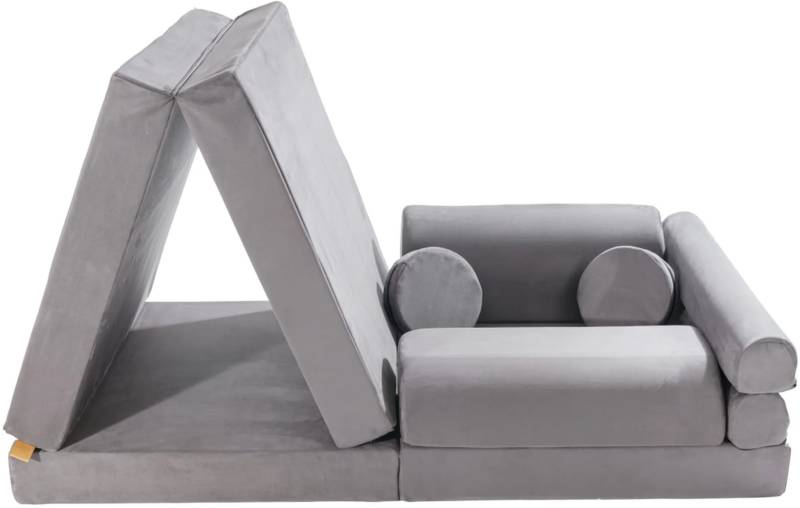 Meowbaby Play Premium Slimcord Modul-Sofa, Grau, Kindersofa, Kindercouch, Kinder von MeowBaby