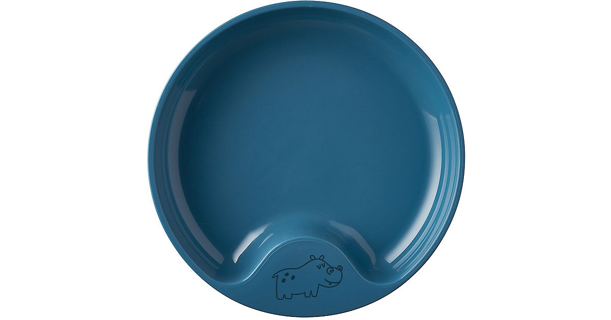 Kinderlernteller MIO Nilpferd deep blue dunkelblau von Mepal