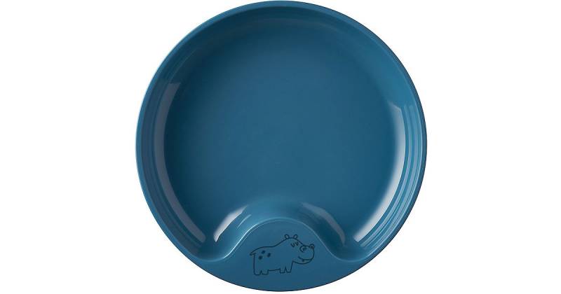 Kinderlernteller MIO Nilpferd deep blue dunkelblau von Mepal