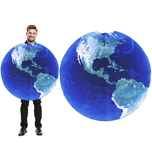 Mepase Halloween-Kostüm für Erwachsene, blauer und grüner Planetenkugel, Weltkarte, Outfit, lustige Galaxie-Kleidung, Cosplay, für Halloween-Themenpartys Mepase Halloween-Kostüm für Erwachsene, blauer und grüner Planetenkugel, Weltkarte, Outfit, lustige Galaxie-Kleidung, Cosplay, für Halloween-Themenpartys von Mepase