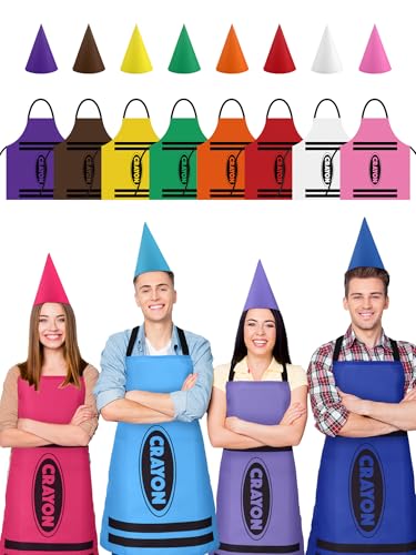 Mepase Set mit 12 farbigen Buntstiften, Schürze und lustigem Zwergkegel, Hüte, Kostüm-Set für Erwachsene, lustiges Outfit, Halloween, Cosplay Mepase Set mit 12 farbigen Buntstiften, Schürze und lustigem Zwergkegel, Hüte, Kostüm-Set für Erwachsene, lustiges Outfit, Halloween, Cosplay von Mepase