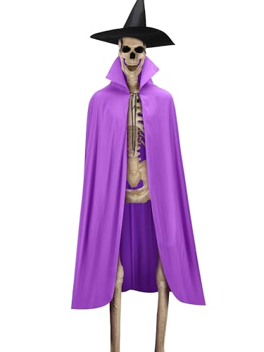 Mepase Skelett-Zubehör, Halloween-Hexenkostüm, Umhang mit Hut, Skelett, Bekleidungszubehör, inklusive großem Umhang und Hexenhut, Kit für Halloween, Garten, Rasen, Outdoor-Dekoration, 2 Stück Mepase Skelett-Zubehör, Halloween-Hexenkostüm, Umhang mit Hut, Skelett, Bekleidungszubehör, inklusive großem Umhang und Hexenhut, Kit für Halloween, Garten, Rasen, Outdoor-Dekoration, 2 Stück von Mepase