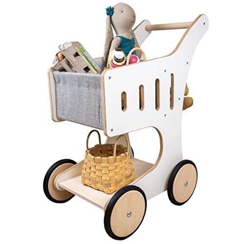 Meppi Einkaufswagen Lollipop aus Holz für Kaufladen - Kinderkaufladen Zubehör (Koala - grau) Meppi Einkaufswagen Lollipop aus Holz für Kaufladen - Kinderkaufladen Zubehör (Koala - grau) von Meppi