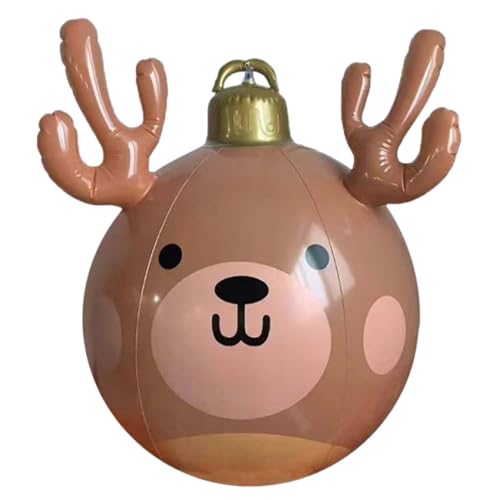 Mequou Aufblasbare Weihnachtskugeln, PVC Niedliche Rentier Aufblasbarer Ball - Wasserdicht, Dauerhaft, Große | Deko Für Terrasse Einfahrt Hof Weihnachten Erntedankfest Halloween 68x62cm Mequou Aufblasbare Weihnachtskugeln, PVC Niedliche Rentier Aufblasbarer Ball - Wasserdicht, Dauerhaft, Große | Deko Für Terrasse Einfahrt Hof Weihnachten Erntedankfest Halloween 68x62cm von Mequou
