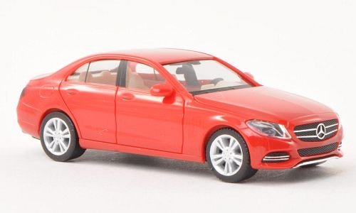 Mercedes C-Klasse (W205) Avantgarde, rot, Modellauto, Fertigmodell, Herpa 1:87 von Mercedes-Benz