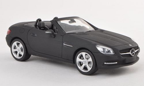 Mercedes SLK-Klasse (R172), matt-schwarz , Modellauto, Fertigmodell, Schuco 1:43 von Mercedes