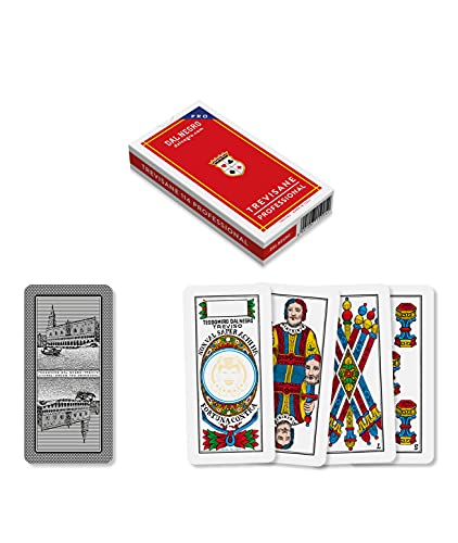Dal Negro Trevisane Regional-Spielkarten, Federmäppchen rot, Farbe 15005 von Dal Negro