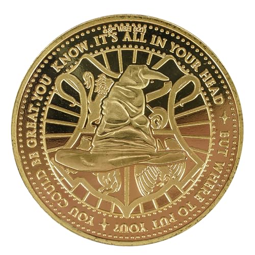Harry Potter Mystery Sammelmünze - Sortierhut Design mit Überraschung Hogwarts Haus auf der Rückseite enthüllt - Geschenk für Fans & Sammler Harry Potter Mystery Sammelmünze - Sortierhut Design mit Überraschung Hogwarts Haus auf der Rückseite enthüllt - Geschenk für Fans & Sammler von Merchoid